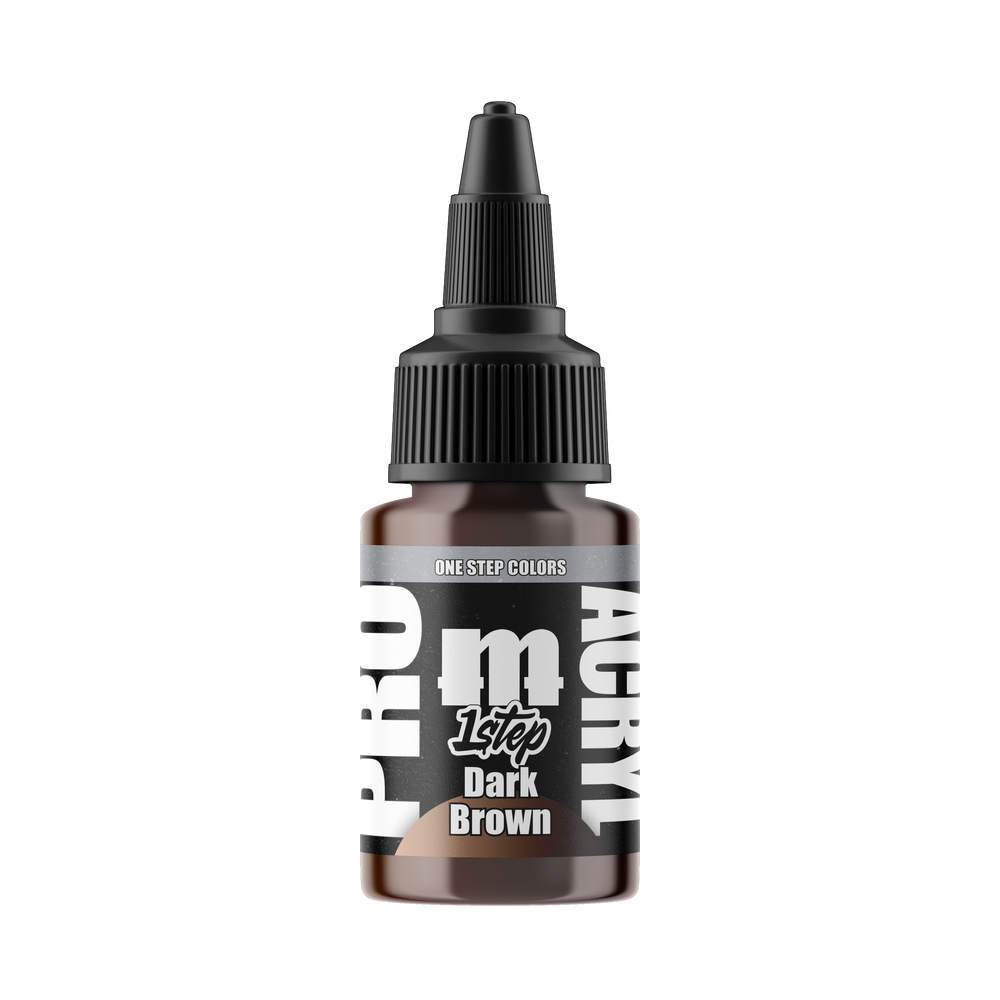 Monument Hobbies PRO Acryl 1-Step 516 Dark Brown, 22 ml paint bottle