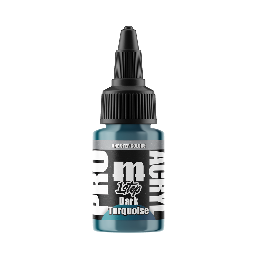 Monument Hobbies PRO Acryl 1-Step 522 Dark Turquoise, 22 ml paint bottle