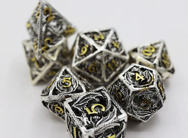 Bound Dragon: Voracious - Hollow Metal RPG Dice Set