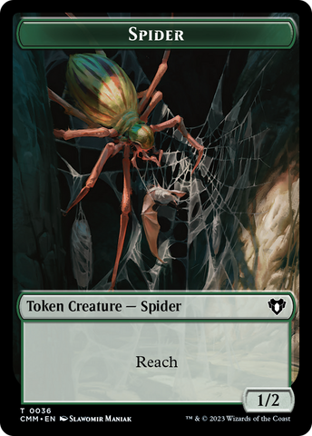 Wurm // Spider Double-Sided Token [Commander Masters Tokens]