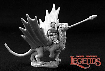Roderic Ambermead and Glitter, Halfling on Dragon