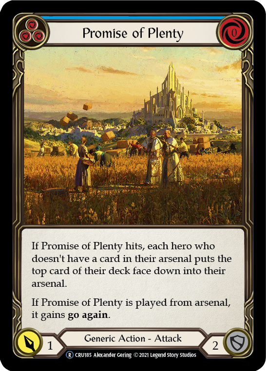 Promise of Plenty (Blue) (Rainbow Foil) [U-CRU185-RF] Unlimited Rainbow Foil
