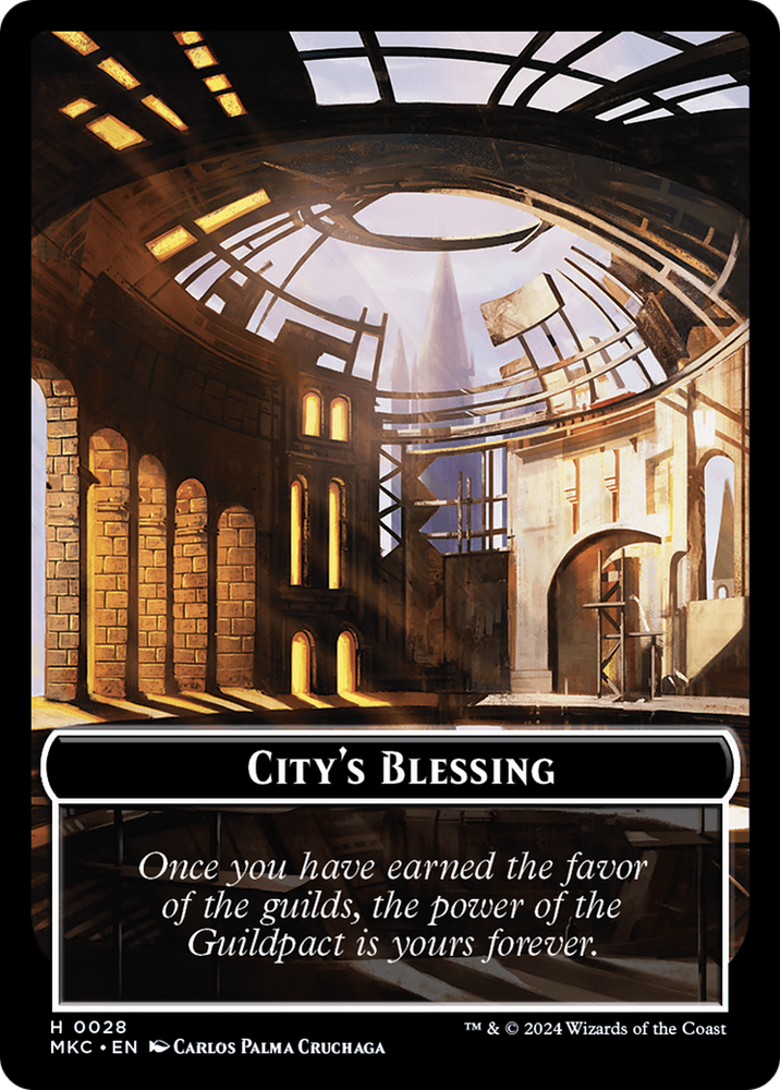 City's Blessing // Zombie Double-Sided Token [Murders at Karlov Manor Commander Tokens]