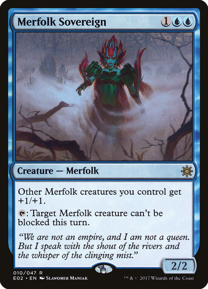 mtg all merfolk cards Merfolk Sovereign [Explorers of Ixalan]