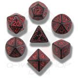 Elvish Dice Set Black/Red (7)