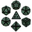 Elvish Dice Set Black/GlowNDark (7)
