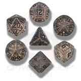 Elvish Dice Set Transparent/Black (7)