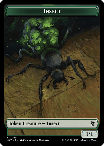 Insect (0016) // Manifest Double-Sided Token [Murders at Karlov Manor Commander Tokens]