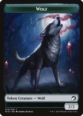 Wolf (013) // Treasure (015) Double-sided Token [Challenger Decks 2022 Tokens]