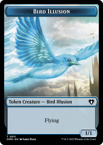 Bird // Bird Illusion Double-Sided Token [Commander Masters Tokens]