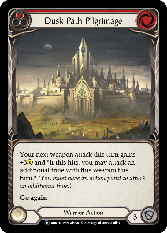 Dusk Path Pilgrimage (Red) (Rainbow Foil) [U-MON110-RF] Unlimited Rainbow Foil