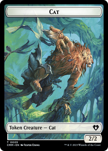 Clue // Cat (0005) Double-Sided Token [Commander Masters Tokens]