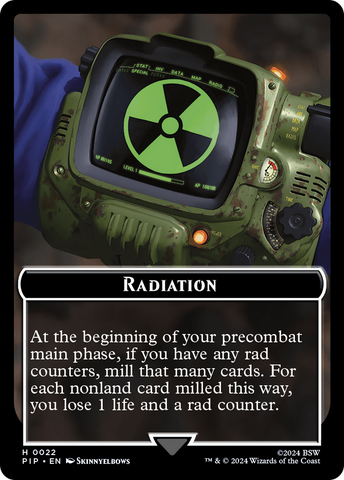 Radiation // Clue Double-Sided Token [Fallout Tokens]