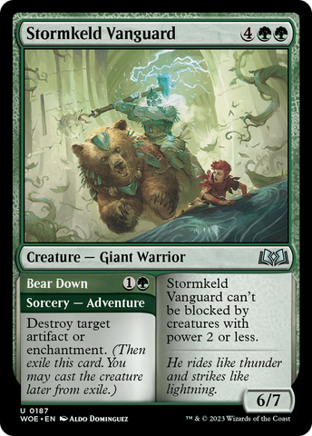 Stormkeld Vanguard // Bear Down [Wilds of Eldraine]