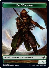 Elf Warrior // Icy Manalith Double-sided Token [Kaldheim Tokens]