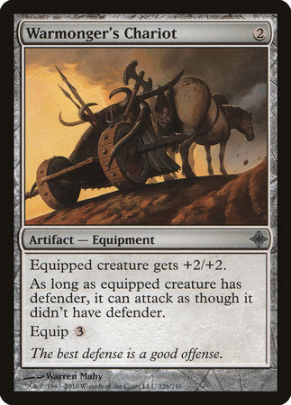 best defensive cards mtg Warmonger's Chariot [Rise of the Eldrazi]