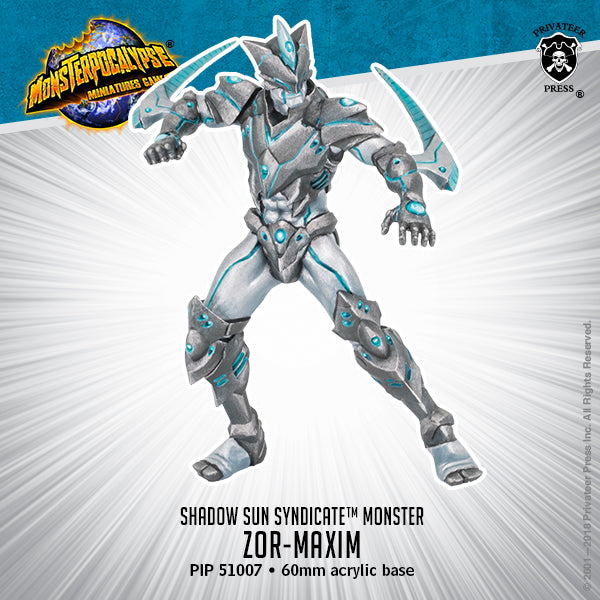 Monsterpocalypse – Zor-Maxim: Shadow Sun Syndicate Monster (metal/resin)