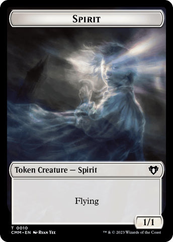 Spirit (0010) // Drake Double-Sided Token [Commander Masters Tokens]