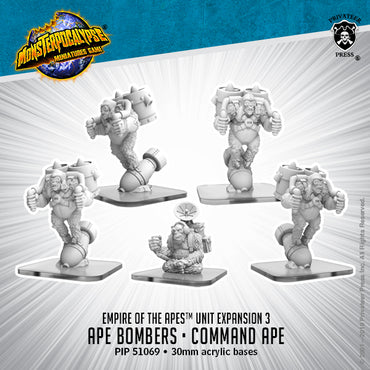Ape Bombers & Command Ape – Monsterpocalypse Empire of the Apes Units (metal)