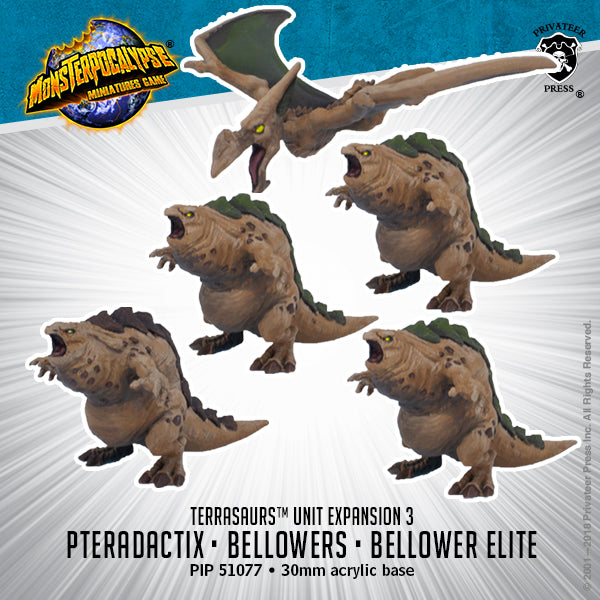Bellowers & Pteradactix – Monsterpocalypse Terrasaurs Units (metal/resin)
