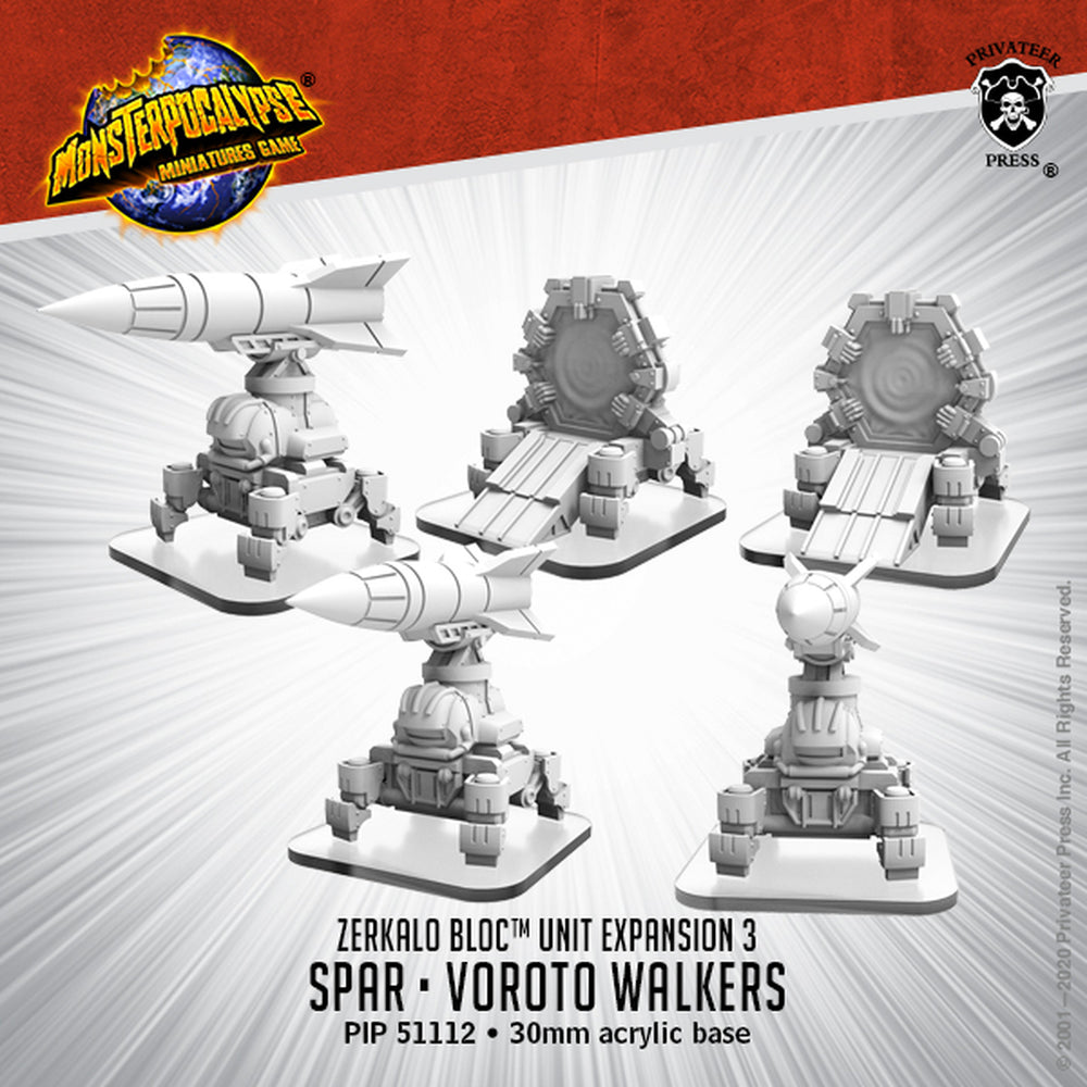 Monsterpocalypse SPAR and Voroto Walker Zerkalo Bloc Unit