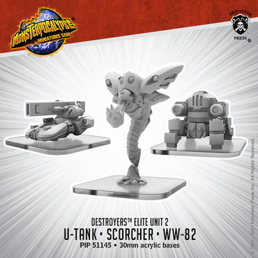 Monsterpocalyspe UTank, WW82, and Scorcher, Destroyers Units