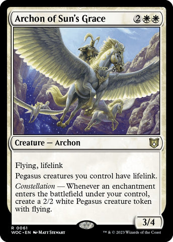 Archon of Sun's Grace [Wilds of Eldraine Commander]