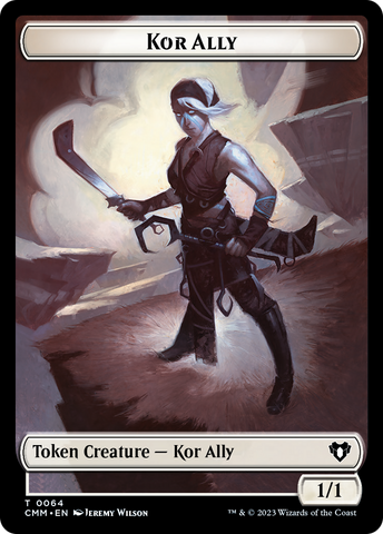 Wall // Kor Ally Double-Sided Token [Commander Masters Tokens]