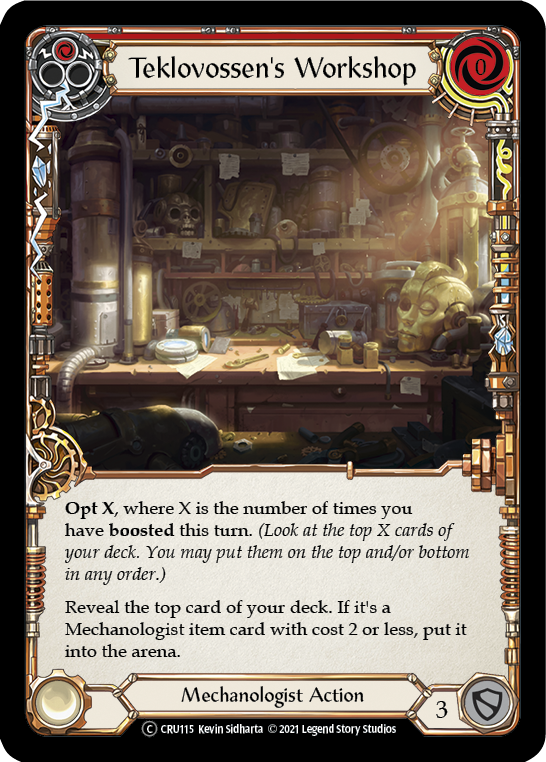 Teklovossen's Workshop (Red) (Rainbow Foil) [U-CRU115-RF] Unlimited Rainbow Foil