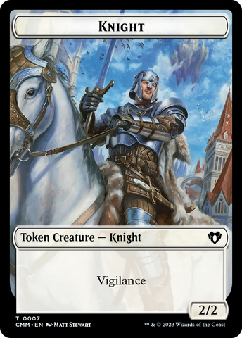 Spirit (0039) // Knight Double-Sided Token [Commander Masters Tokens]