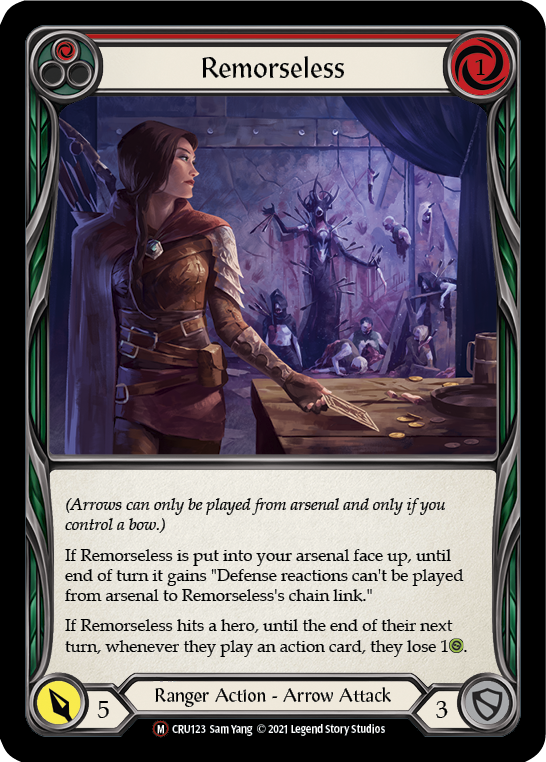 Remorseless (Rainbow Foil) [U-CRU123-RF] Unlimited Rainbow Foil