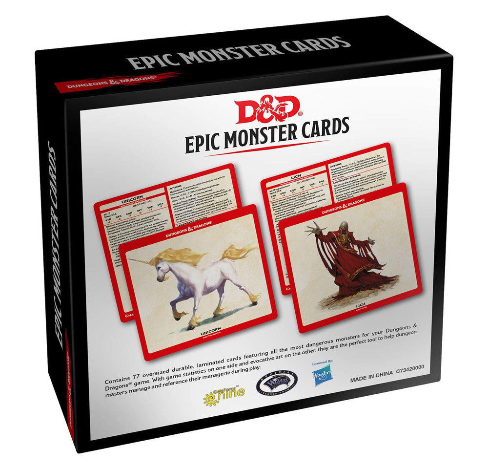 Dungeons and Dragons RPG: Epic Monster Cards