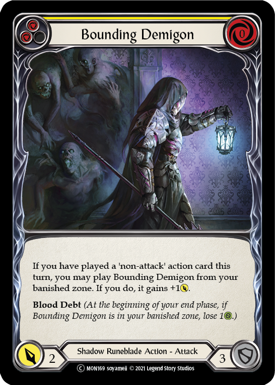 Bounding Demigon (Yellow) (Rainbow Foil) [U-MON169-RF] Unlimited Rainbow Foil