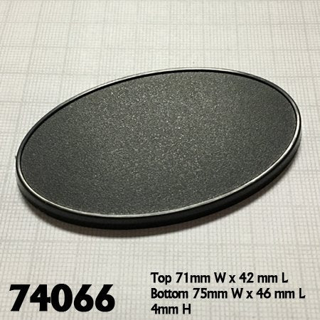 75mm x 46mm Oval Gaming Base (10)