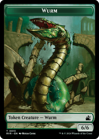 Goblin (0008) // Wurm Double-Sided Token [Ravnica Remastered Tokens]