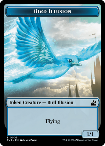 Saproling // Bird Illusion Double-Sided Token [Ravnica Remastered Tokens]