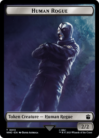 Human Rogue // Beast Double-Sided Token [Doctor Who Tokens]