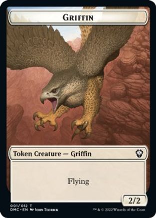 Zombie Knight // Griffin Double-sided Token [Dominaria United Commander Tokens]