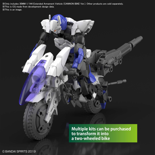 30MM 1/144 Extended Armament Vehicle (CANNON BIKE Ver.)