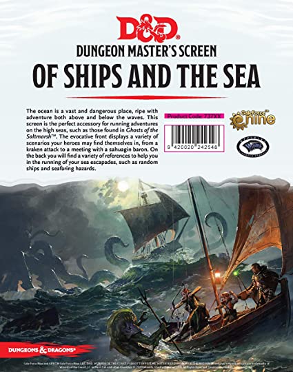 Dungeons and Dragons RPG: Of Ships and the Sea DM Screen