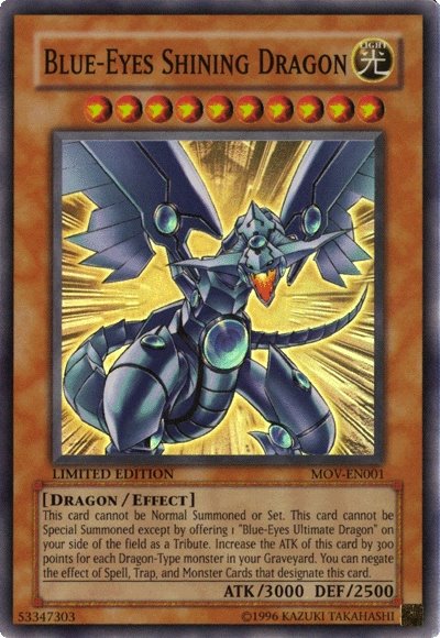 blue eyes white dragon pokemon card price This is one of the rarest Yu-Gi-Oh! cards ever made As Charizard is to the Pokmon TCG, Blue-Eyes White Dragon is to Yu-Gi-Oh!. The linchpin has been the subject of dozens
