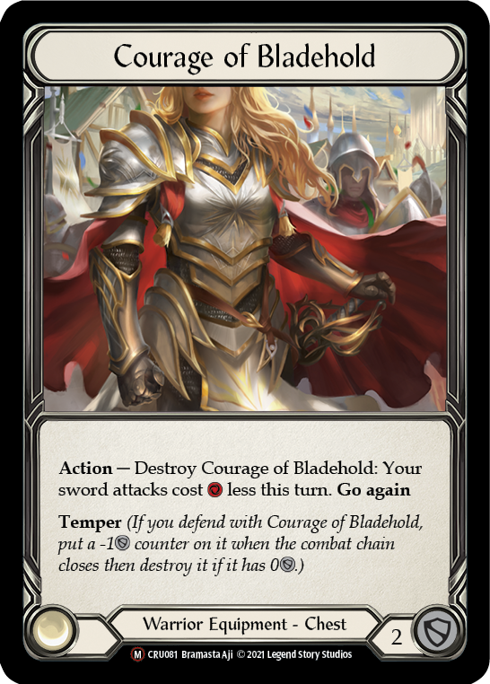 Courage of Bladehold (Rainbow Foil) [U-CRU081-RF] Unlimited Rainbow Foil