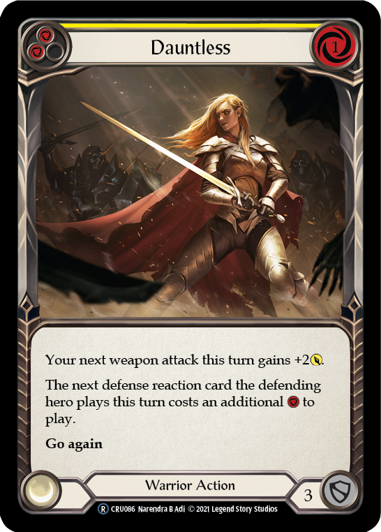 Dauntless (Yellow) (Rainbow Foil) [U-CRU086-RF] Unlimited Rainbow Foil