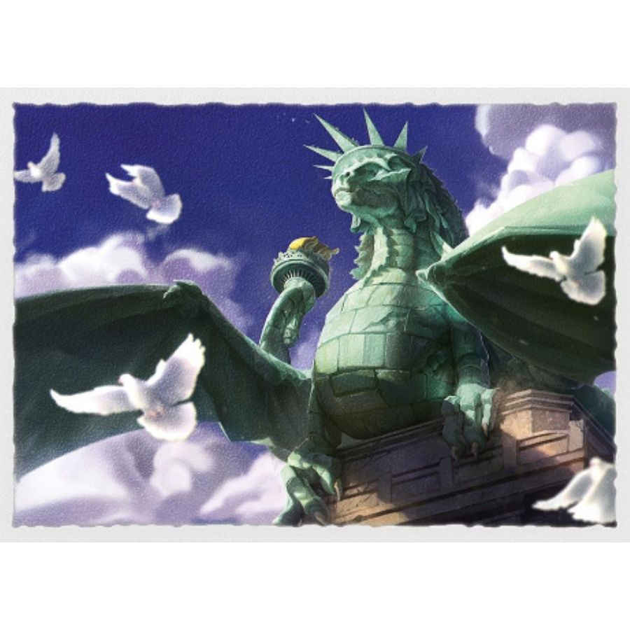 Dragon Shields: (100) Matte Art - Dragon of Liberty