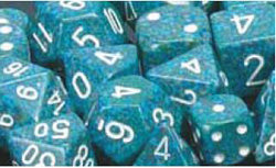 7CT SPECKLED POLY SEA DICE SET