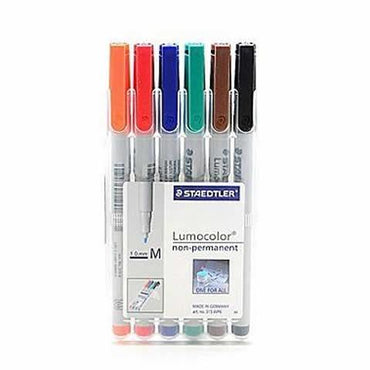 Water Soluble 6-Pack Markers Medium-Tip