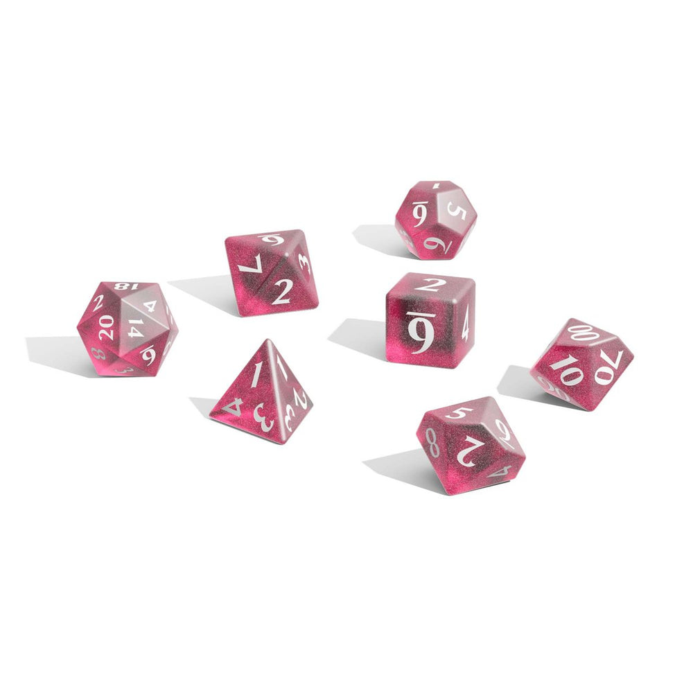 Eclipse Acrylic RPG Dice Set (11ct) Hot Pink