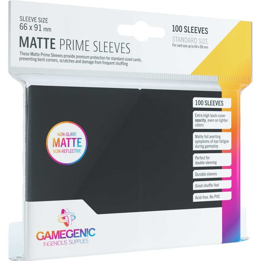 GAMEGENIC: MATTE PRIME SLEEVES: BLACK