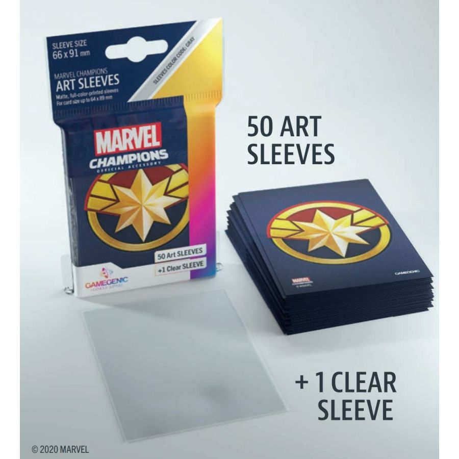 GAMEGENIC: MARVEL CHAMPIONS ART SLEEVES: CAPTAIN MARVEL (51CT)