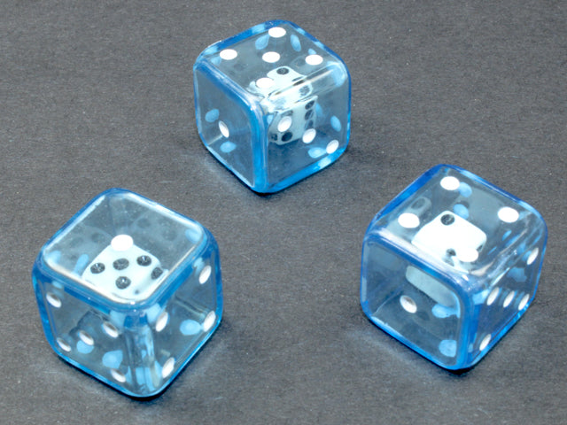 19mm Double Dice Blue/white
.